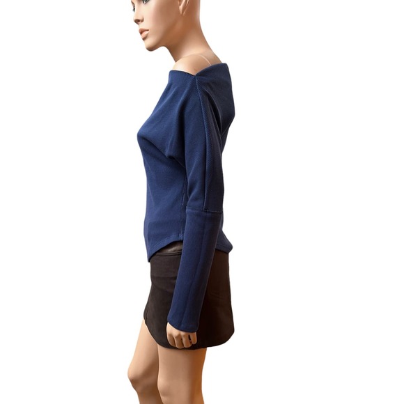 Free People We the Free Main Squeeze Off the Shoulder Slouchy Sweater Sz Medium - Picture 6 of 11